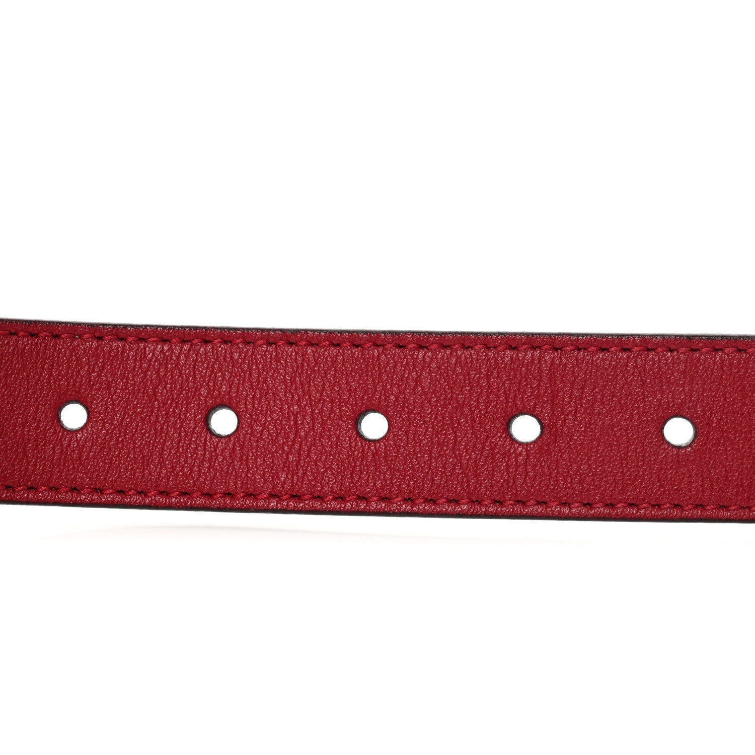 Calfskin Kids Double G 20mm Belt M Red