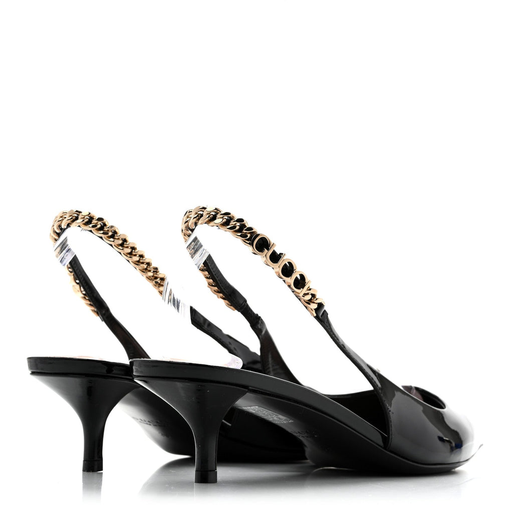 Patent Signoria 35mm Slingback Pumps 39 Black