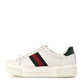 Ultralight Plume Calfskin Web Womens Ace Platform Sneakers 41 White