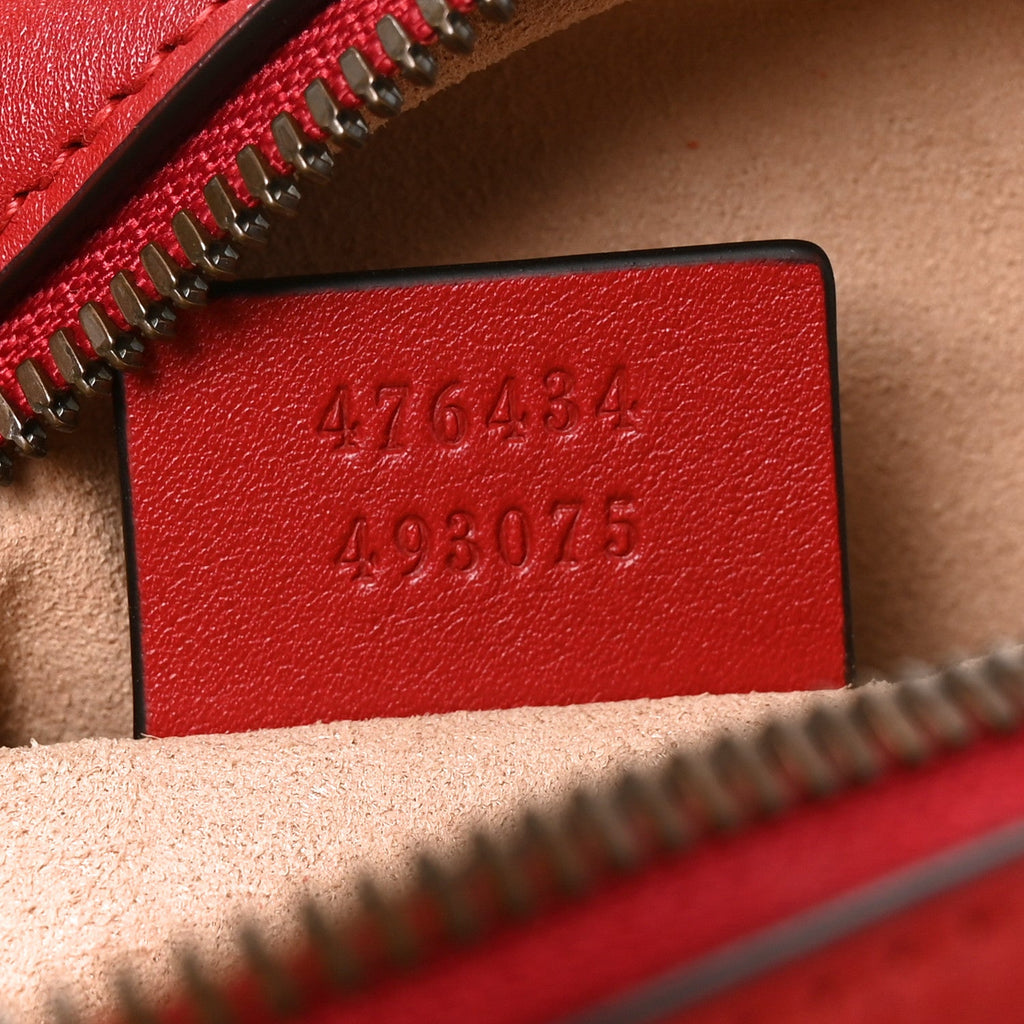 Calfskin Matelasse GG Marmont Belt Bag 75 30 Hibiscus Red