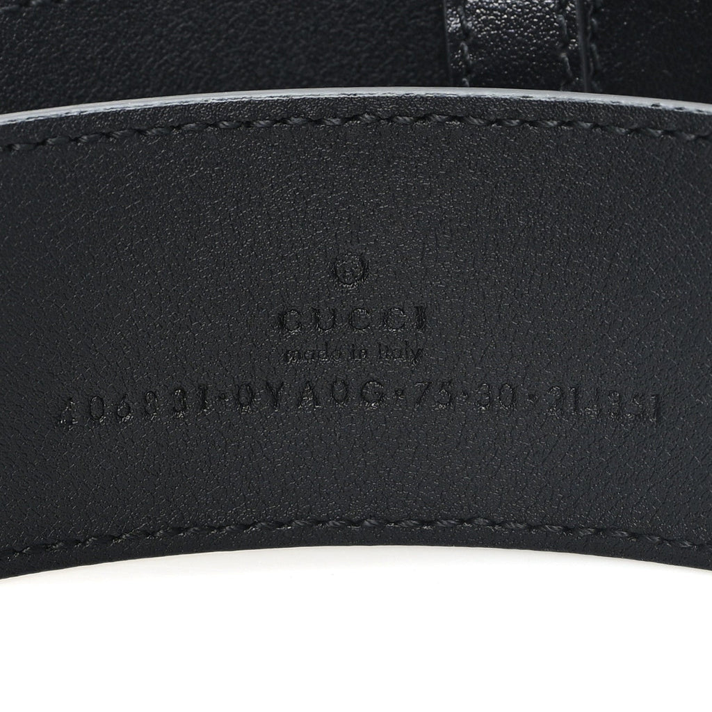 Plutone Calfskin Double G 40mm Belt 75 30 Black