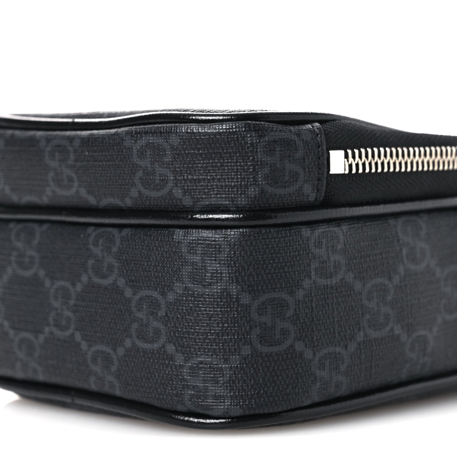GG Supreme Monogram Azalea Calfskin Mini Retro Interlocking G Bag Black