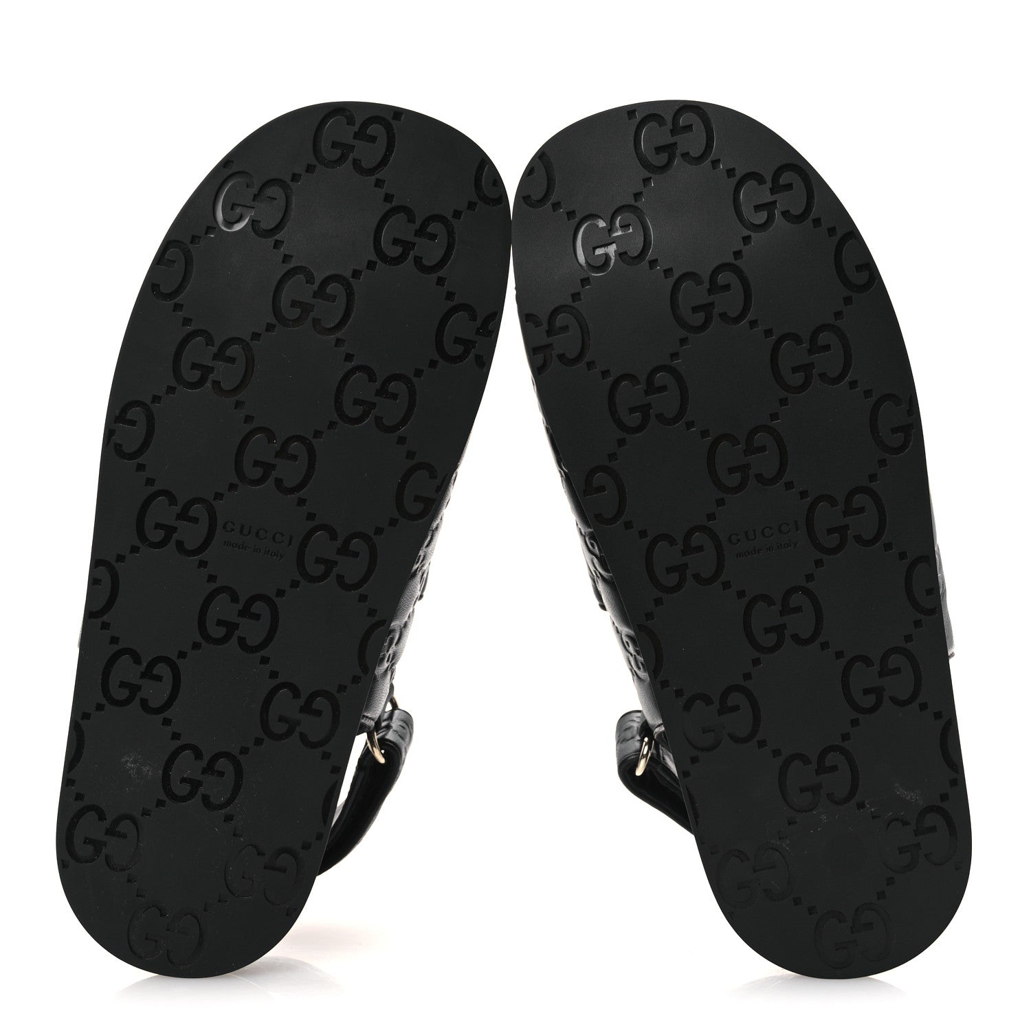 Guccissima GG Embossed Womens Sandals 37 Black