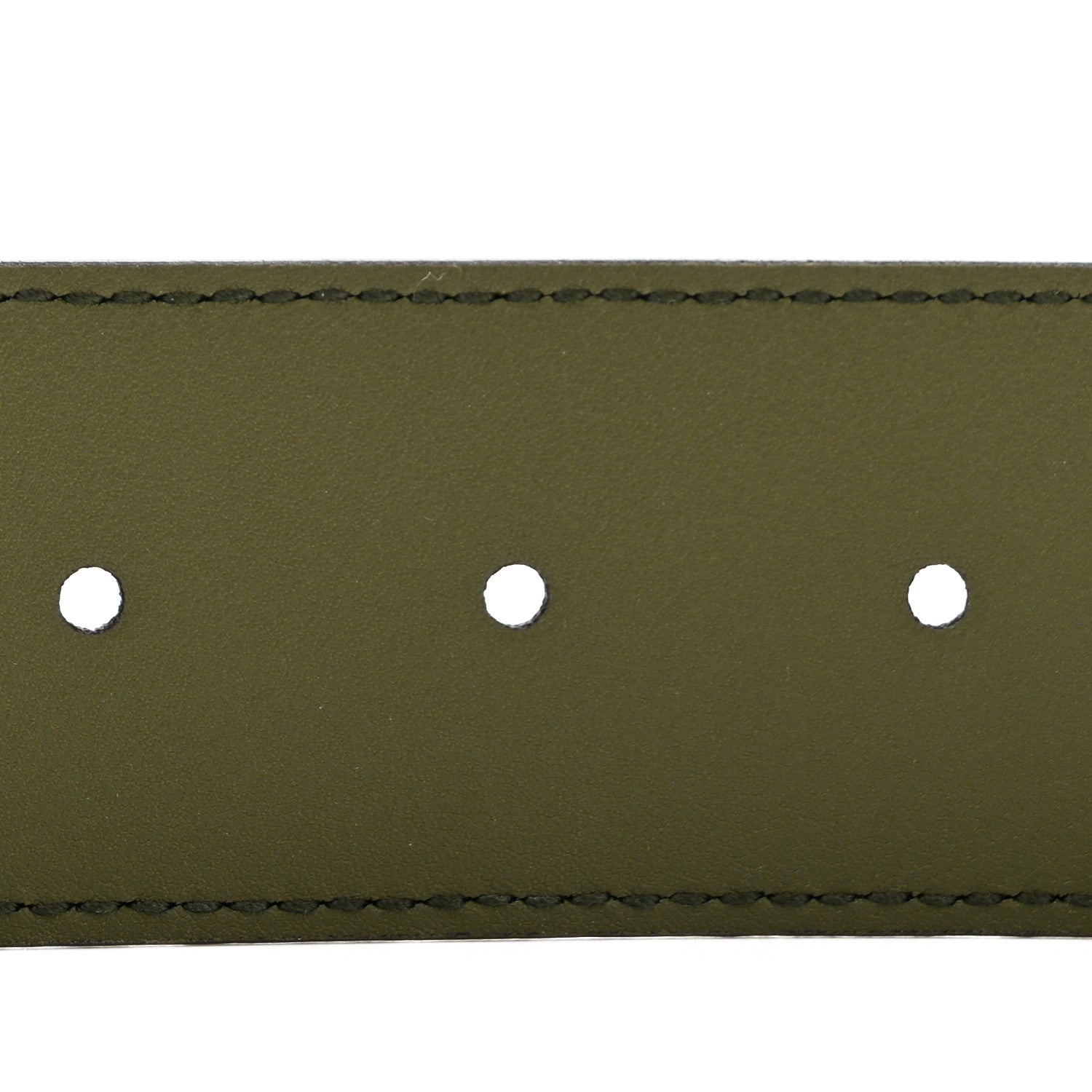 Azalea Calfskin Enamel Monochrome Double G 40mm Belt 75 30 Military Wood