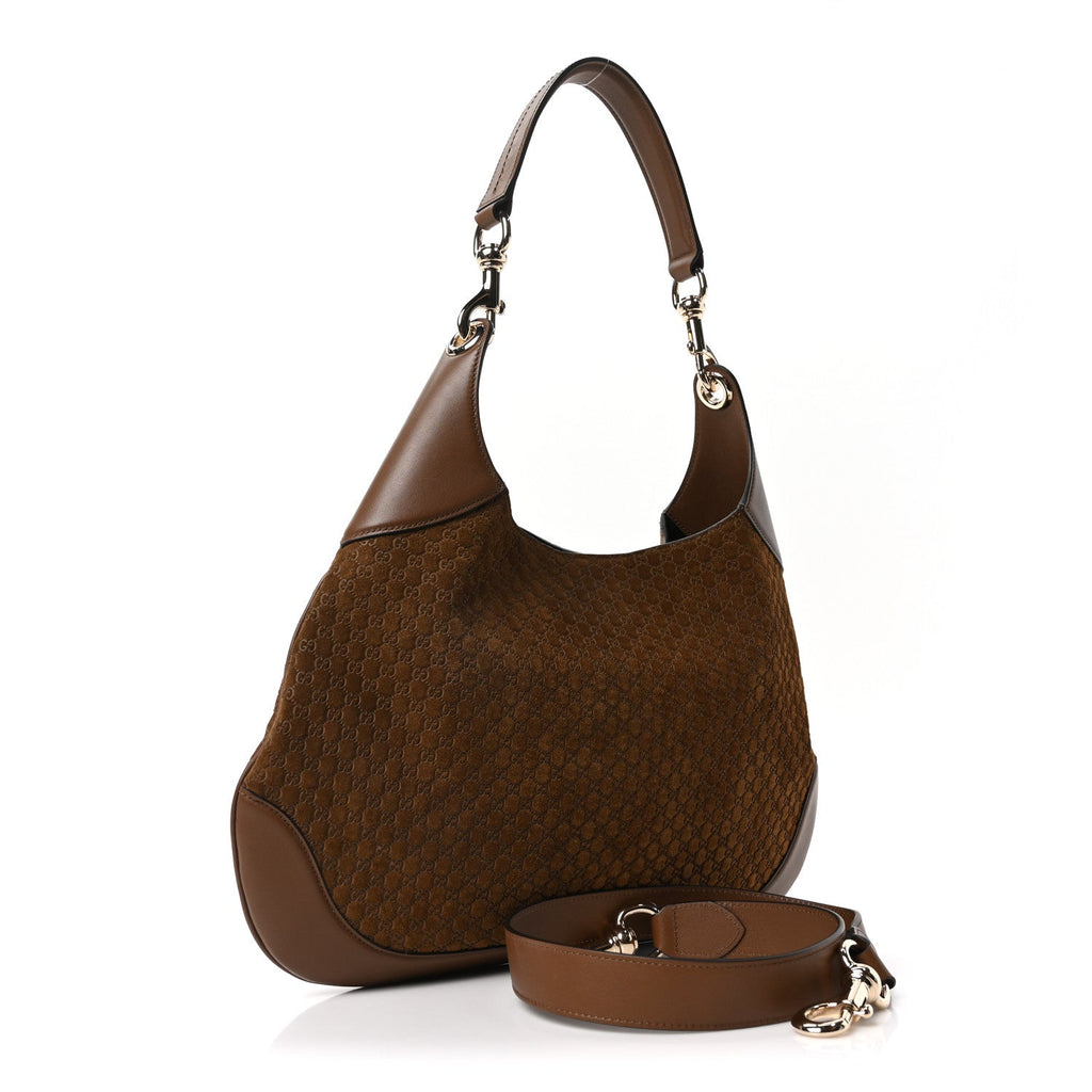 Suede Micro GG Medium B Shoulder Bag Brown