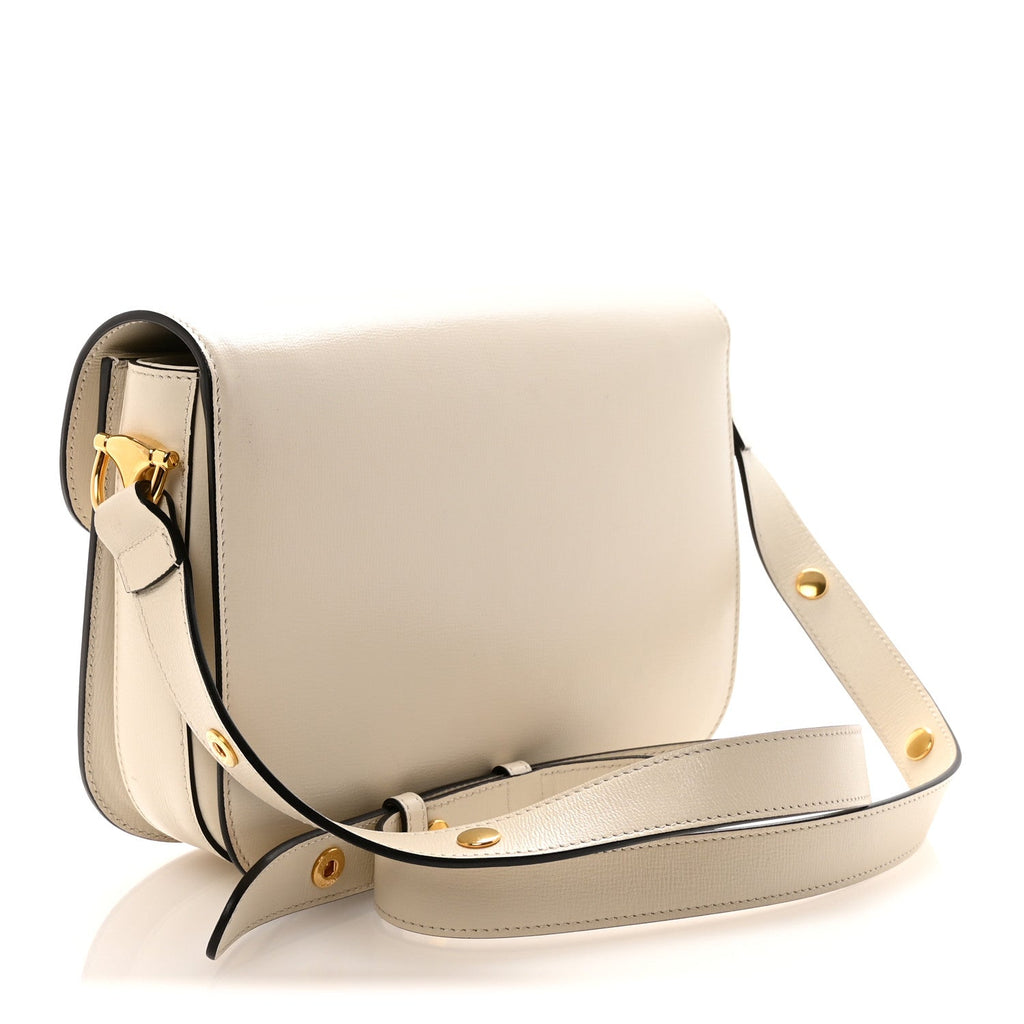 Azalea Calfskin Horsebit 1955 Shoulder Bag Mystic White