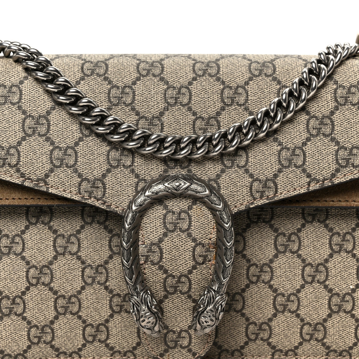 GG Supreme Monogram Small Dionysus Shoulder Bag Taupe
