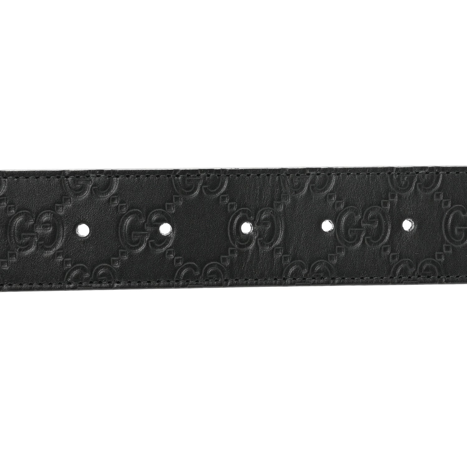Guccissima Signature Interlocking G Reversible 37mm Belt 100 40 Black Cocoa