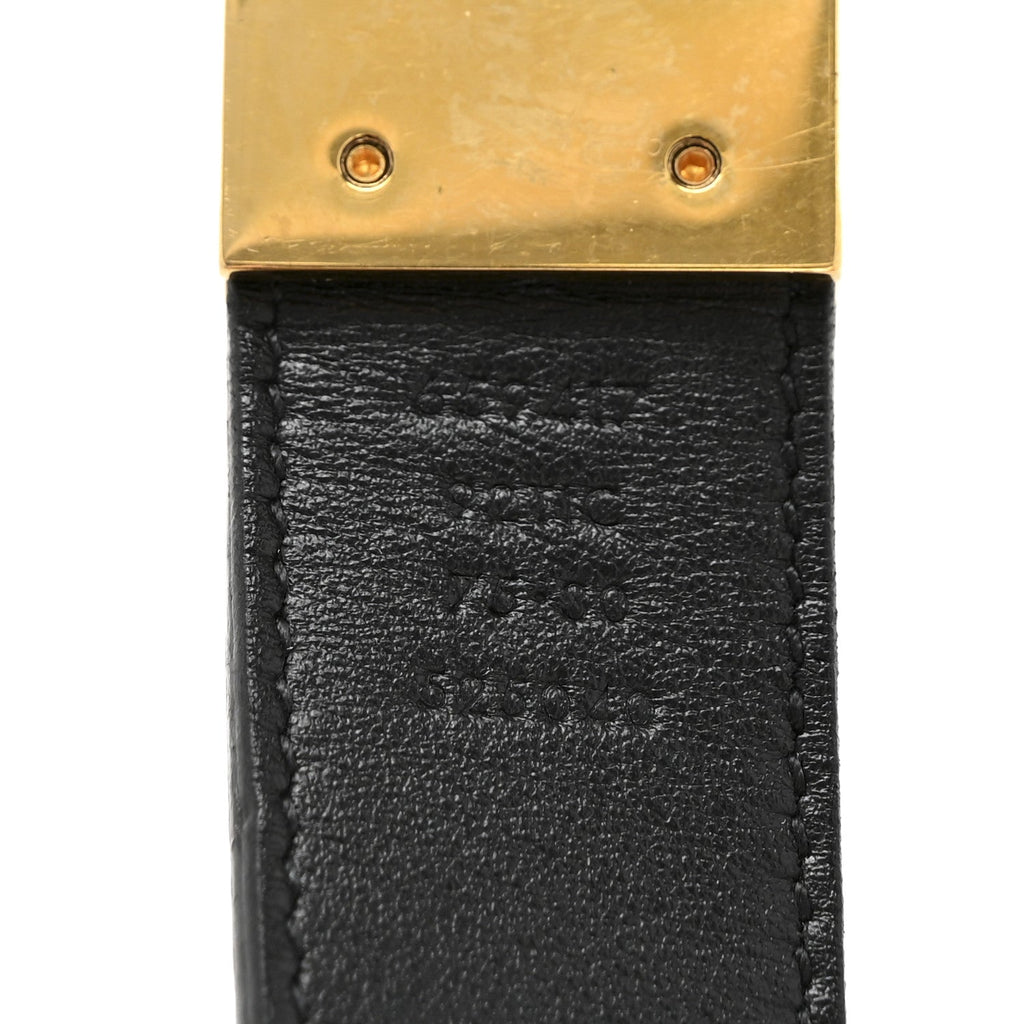 GG Supreme Monogram Plutone Calfskin Double G Reversible 75 30 Belt Beige Ebony New Acero