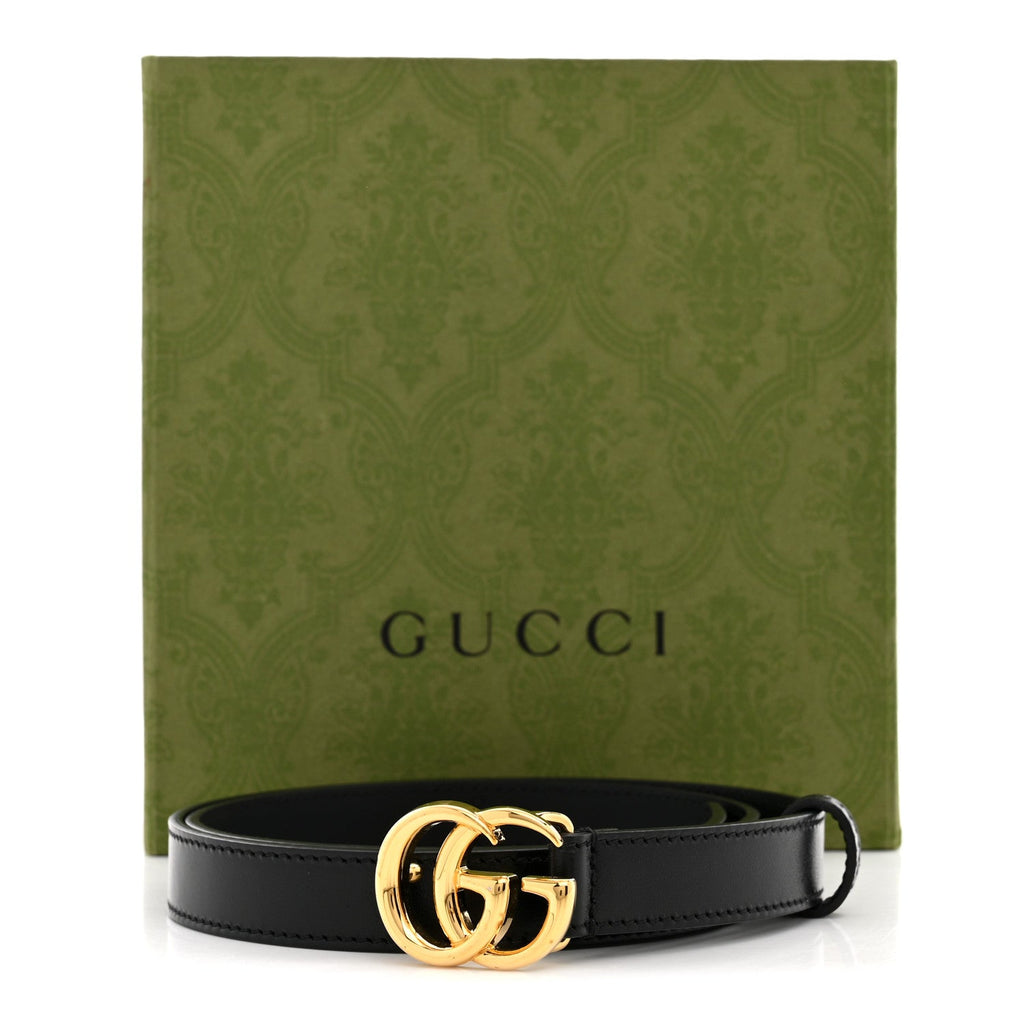 Calfskin Double G 20mm Belt 80 32 Black