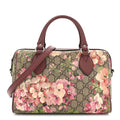 GG Supreme Monogram Blooms Small Boston Beige Multicolor Dry Rose
