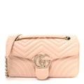 Lambskin Matelasse Medium GG Marmont Shoulder Bag Light Pink