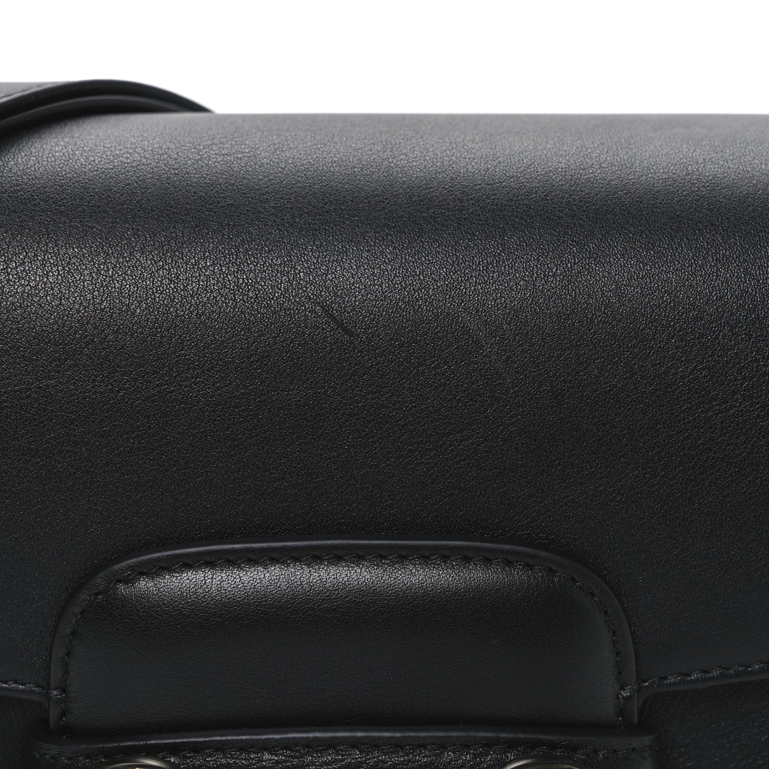 Ciny Lux Calfskin Horsebit 1955 Soft Small Shoulder Bag Black