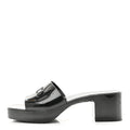 Rubber Gucci Logo Womens Platform 20/60mm Slide Sandals 38 Black