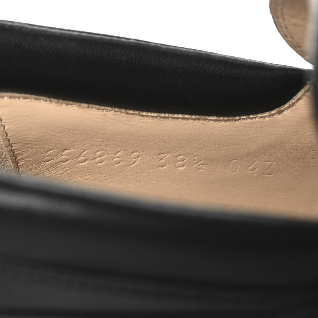 Magnum Calfskin Nappa Samoa Womens Horsebit Platform Chunky Lug Sole 40mm Loafers 38.5  Black