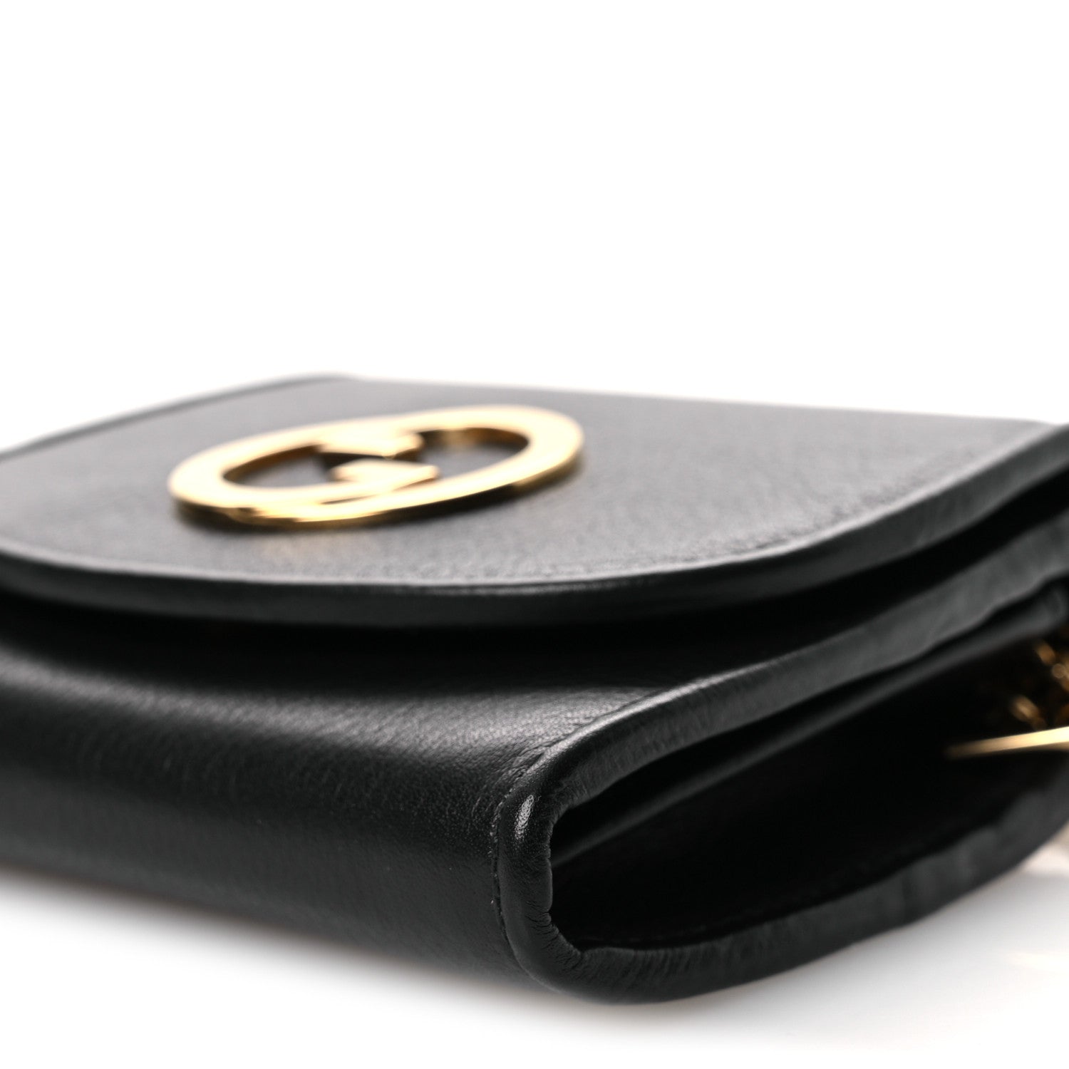 Roxy Calfskin Medium Blondie Chain Wallet Black