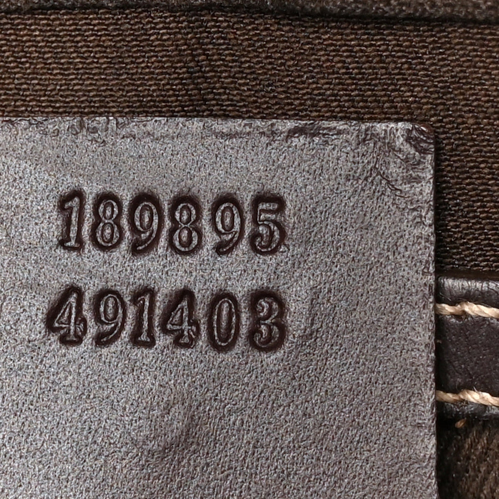 GG Plus Monogram Web Medium Joy Boston Dark Brown