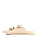 Calfskin Double G Crystal Womens Isla Dad Sandals 37 Ivory