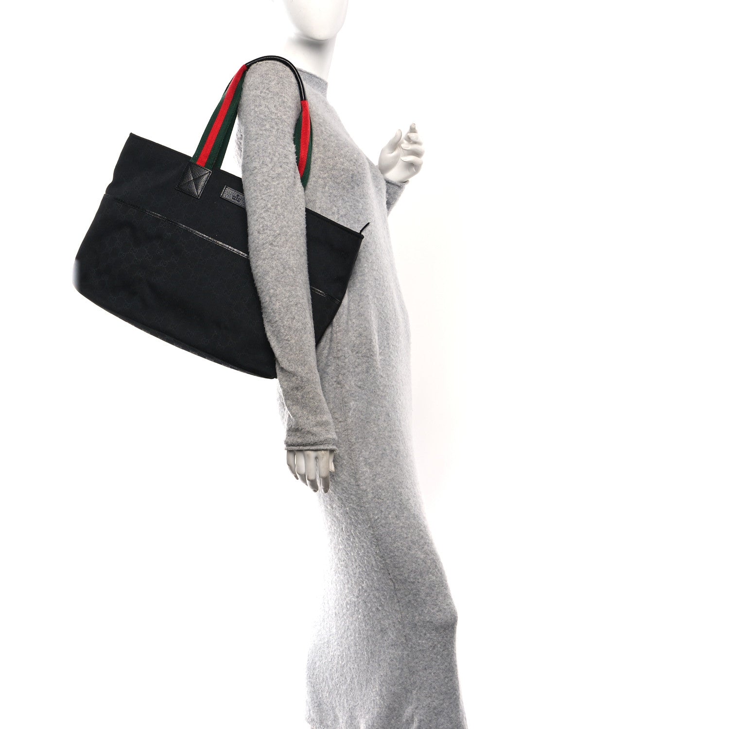 Monogram Web Large Diaper Tote Black
