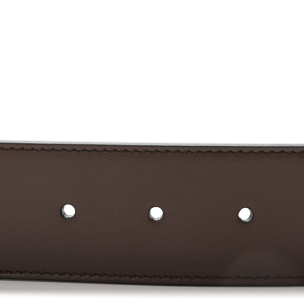 GG Supreme Monogram Matte Plutone Calfskin Double G 40mm Belt 75 30 Beige Ebony New Acero