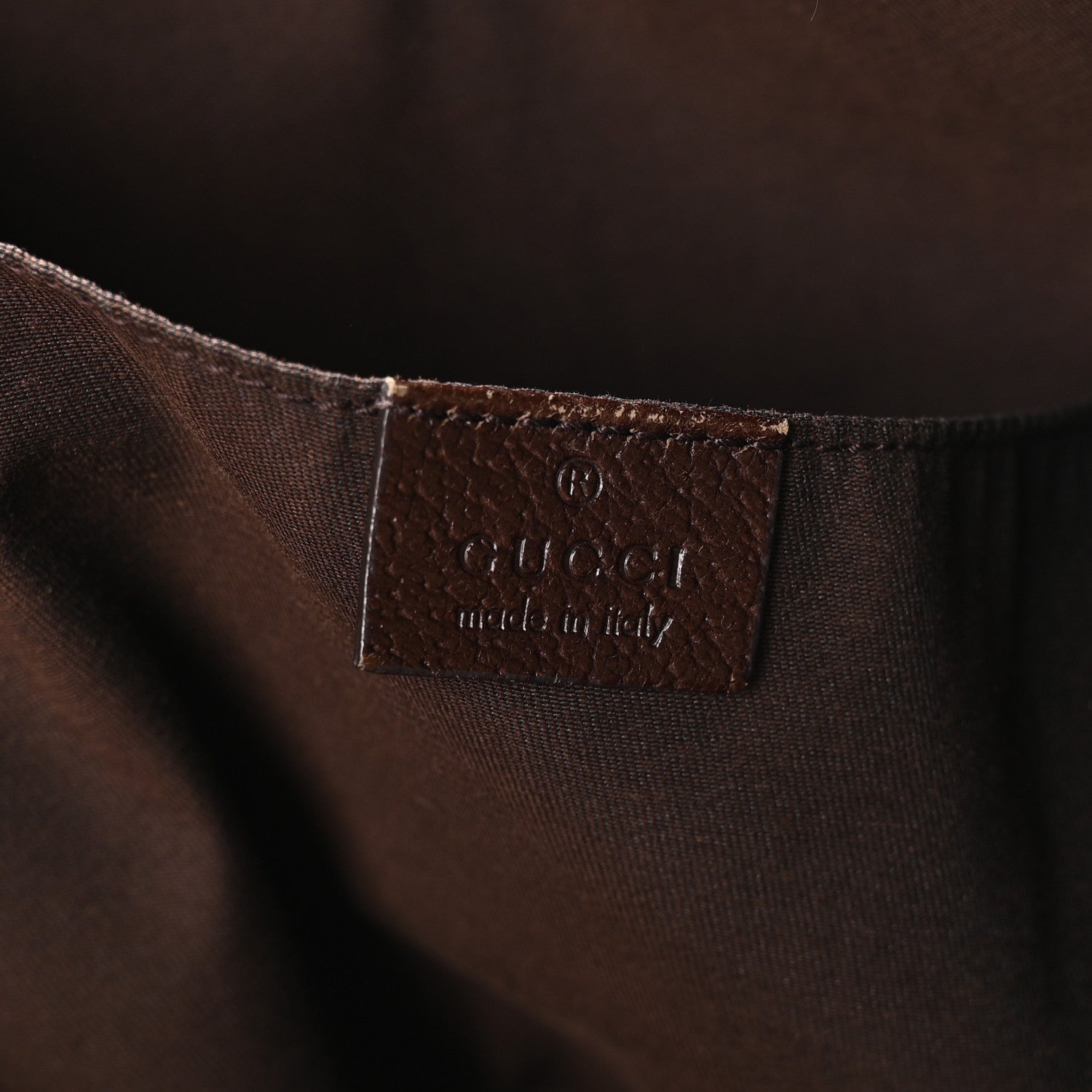 GG Monogram Medium Web Handle Vertical Tote Dark Brown