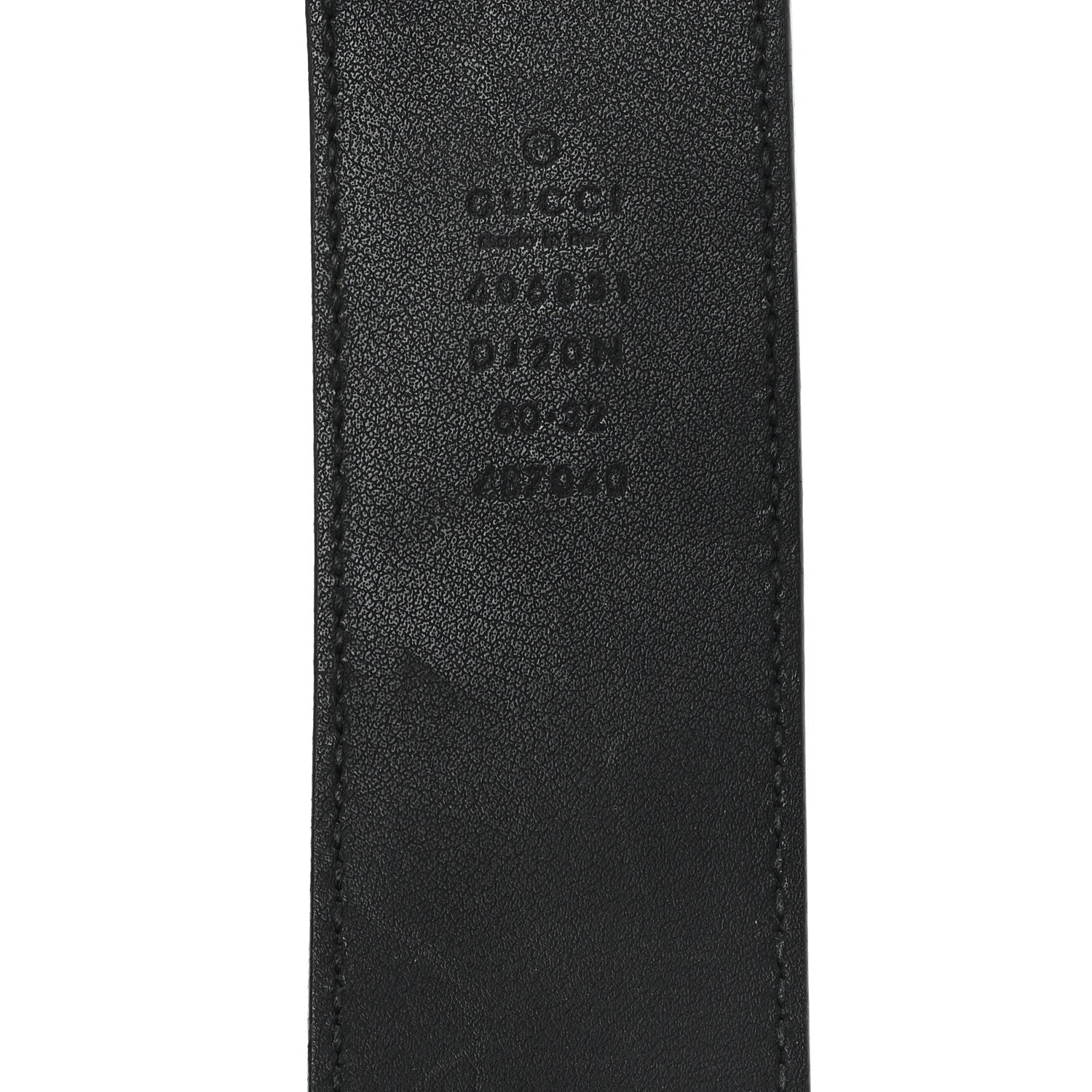 Textured Calfskin Double G 40mm Belt 80 32 Black