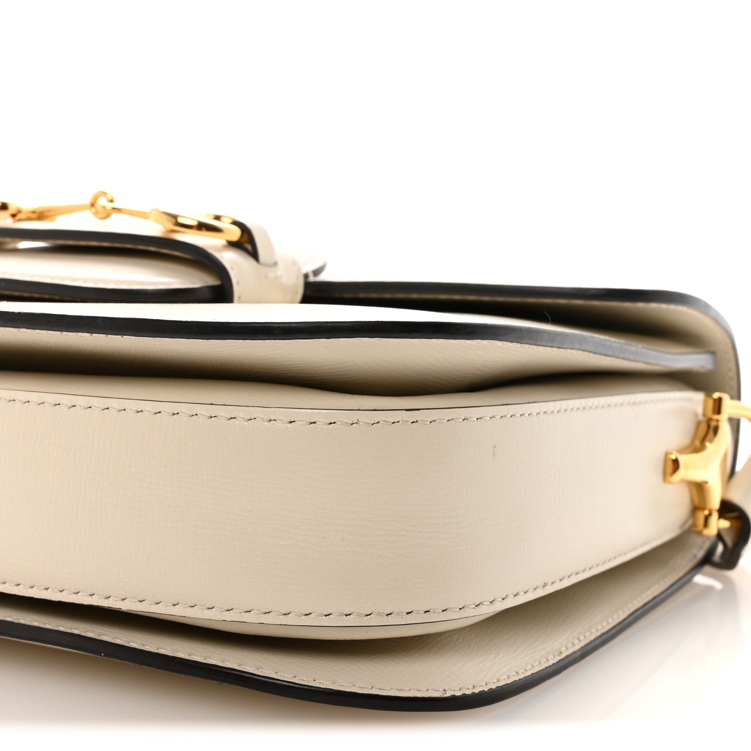 Azalea Calfskin Horsebit 1955 Shoulder Bag Mystic White