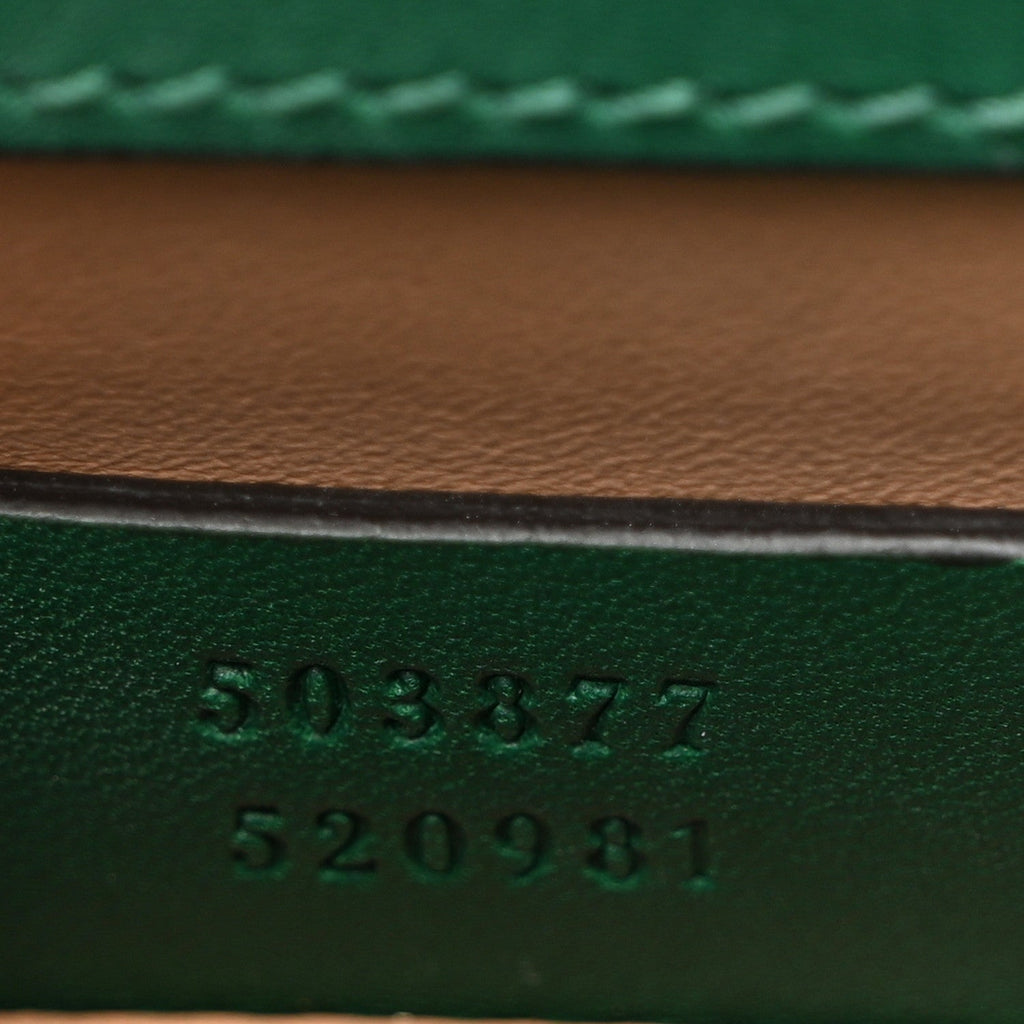 Snakeskin GG Small Ophidia Chain Shoulder Bag Green