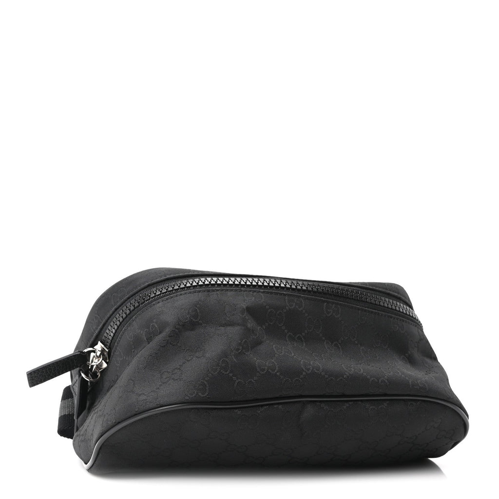 Nylon Monogram Fanny Pack Belt Bag Black