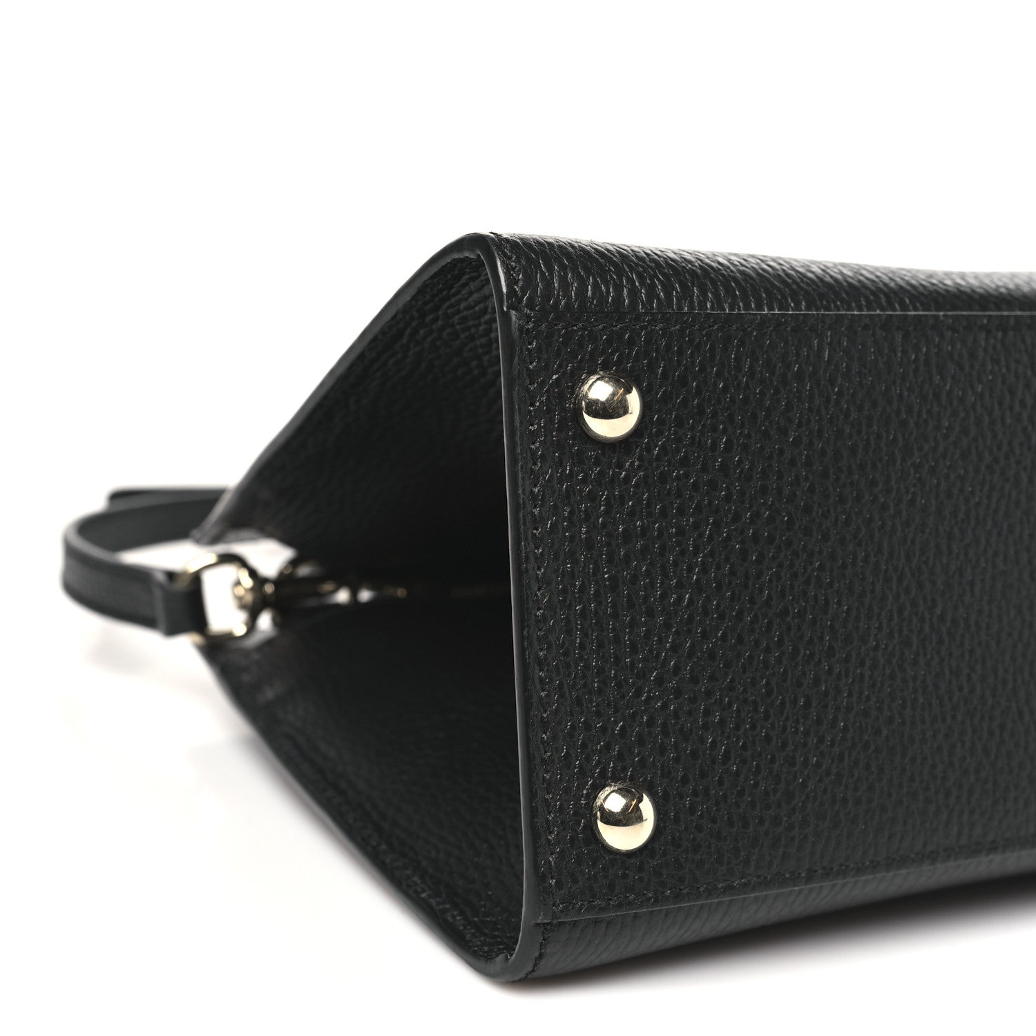 Dollar Calfskin Medium Soho Top Handle Satchel Black