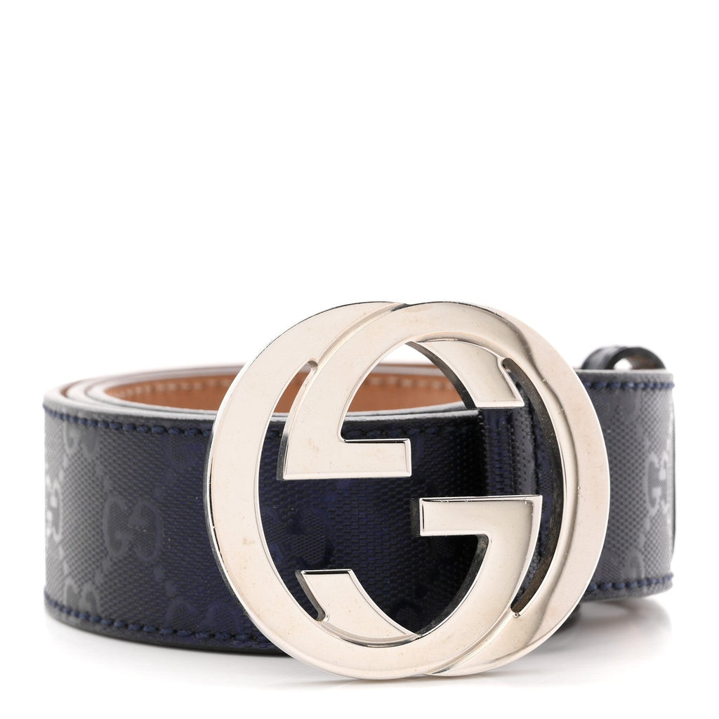 Imprime Monogram Interlocking G Belt 85 34 Navy