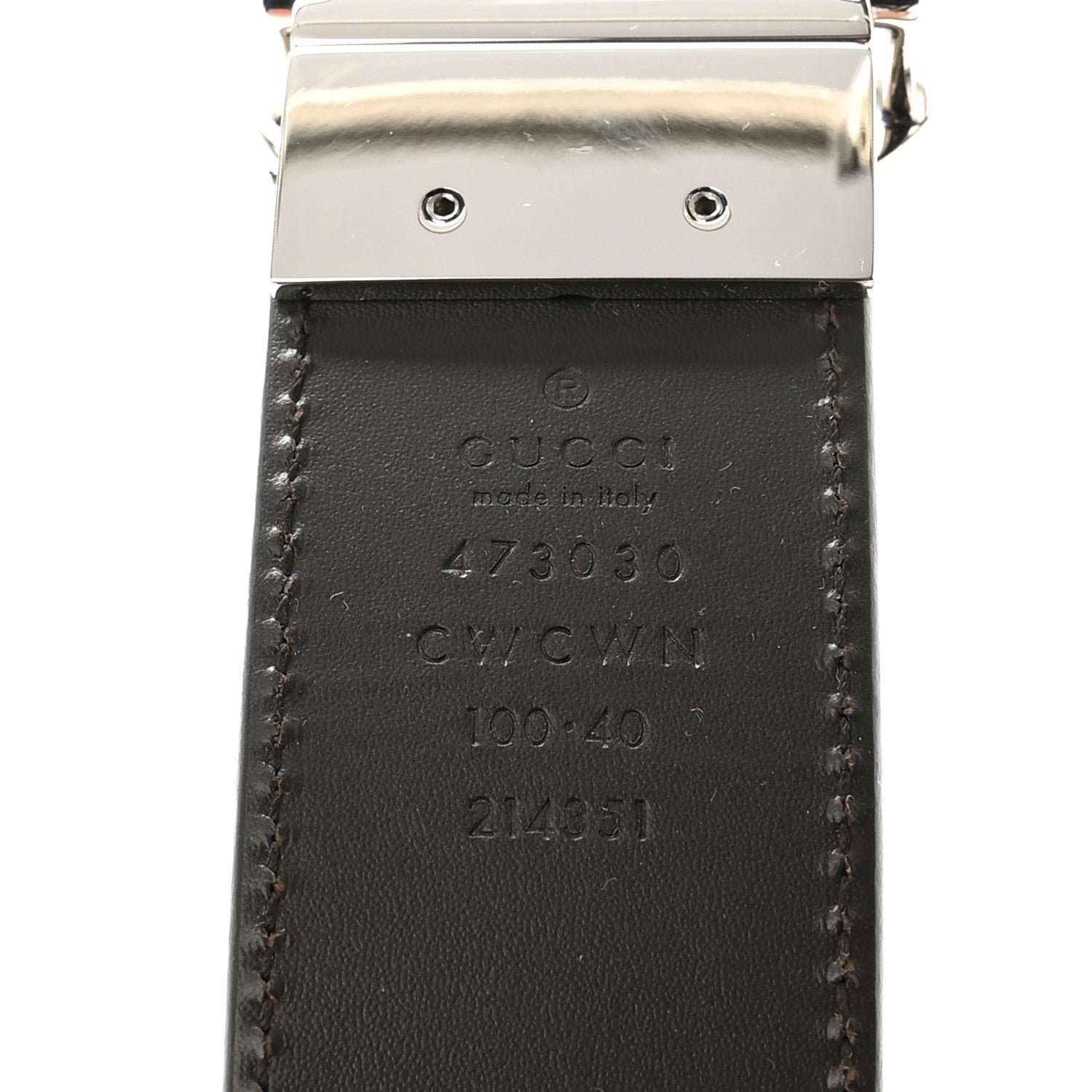Guccissima Signature Interlocking G Reversible 37mm Belt 100 40 Black Cocoa