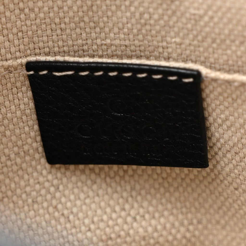 Pebbled Calfskin Small Soho Chain Shoulder Bag Black