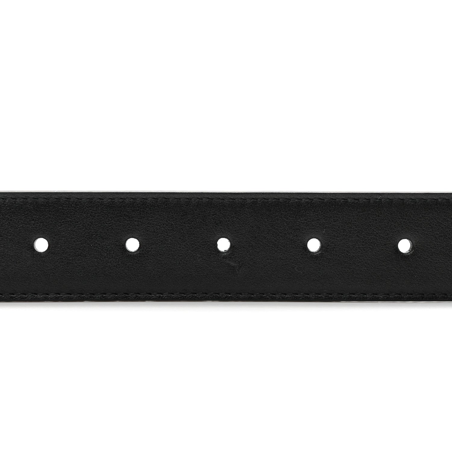 GG Supreme Monogram Plutone Calfskin Palladium Double G Reversible 30mm Belt 70 28 Black