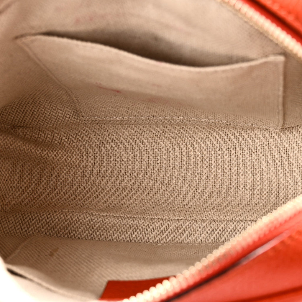 Pebbled Calfskin Small Soho Disco Bag Sun Orange