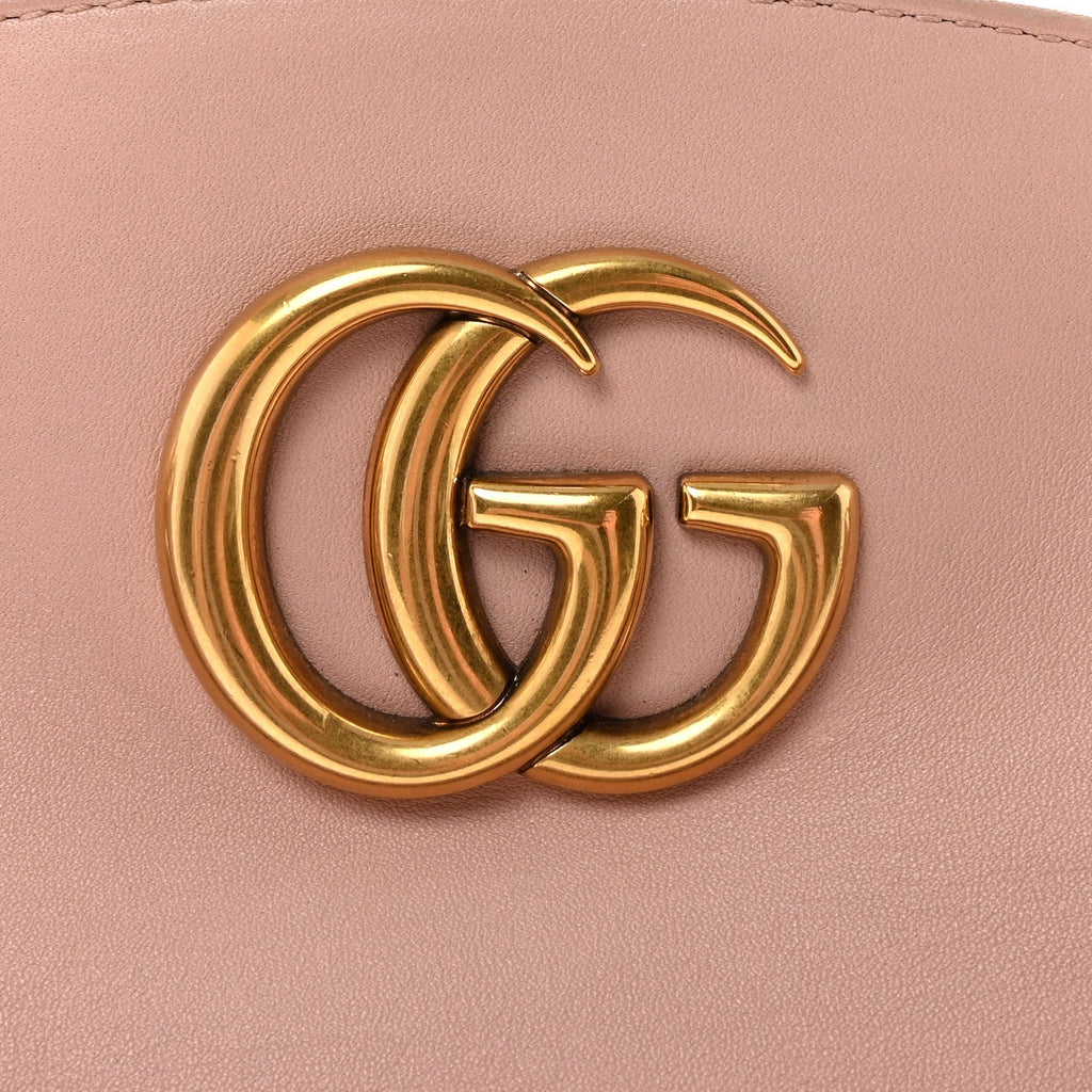 Calfskin Matelasse Medium GG Marmont Open Top Shoulder Bag Perfect Pink