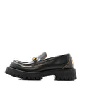 Cordovan Lux Womens Harald Horsebit 25mm Platform Loafers 40 Black 37.5 Black