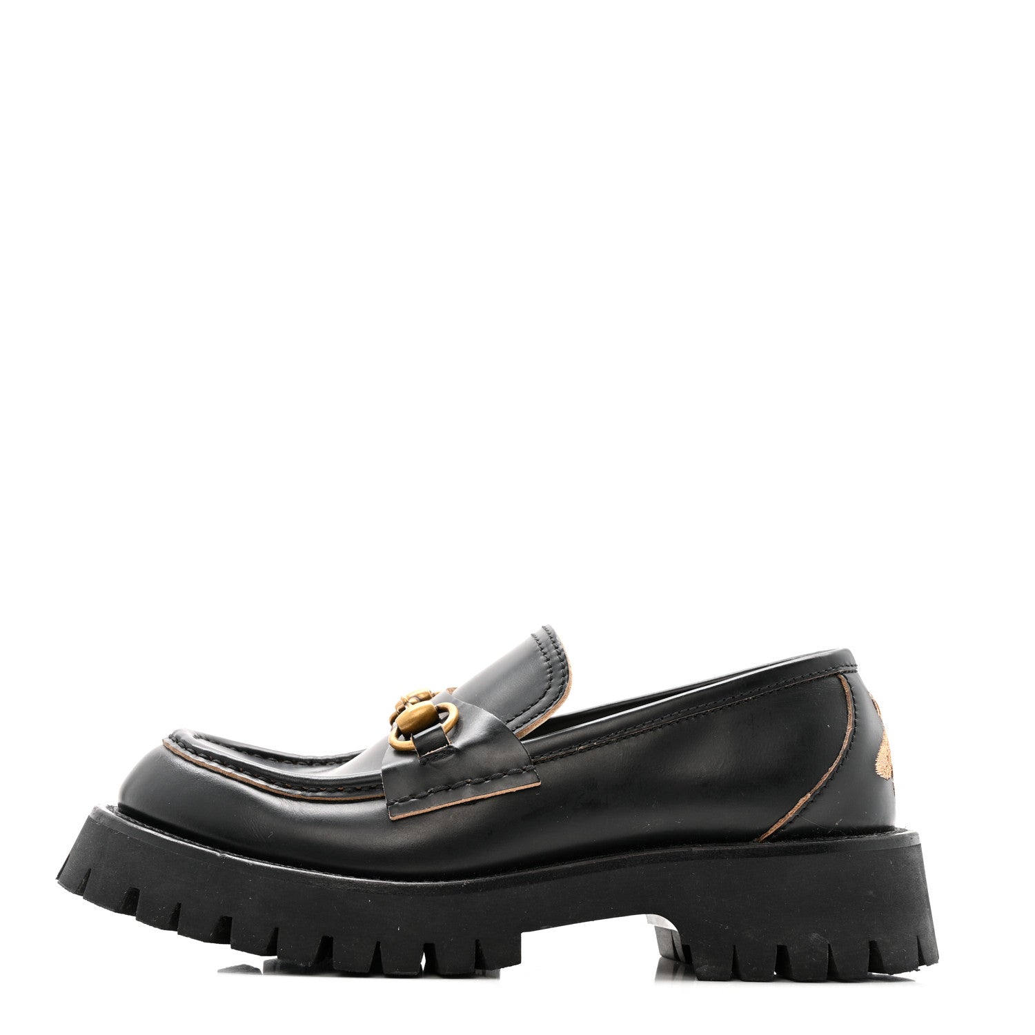 Cordovan Lux Womens Harald Horsebit 25mm Platform Loafers 40 Black 37.5 Black