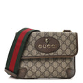 GG Supreme Monogram Web Small Neo Vintage Double Flap Messenger Bag Beige New Acero