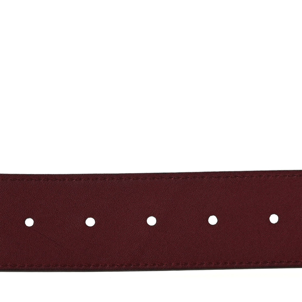 Moon Calfskin Nickel Double G 40mm Belt 75 30 Strong Red