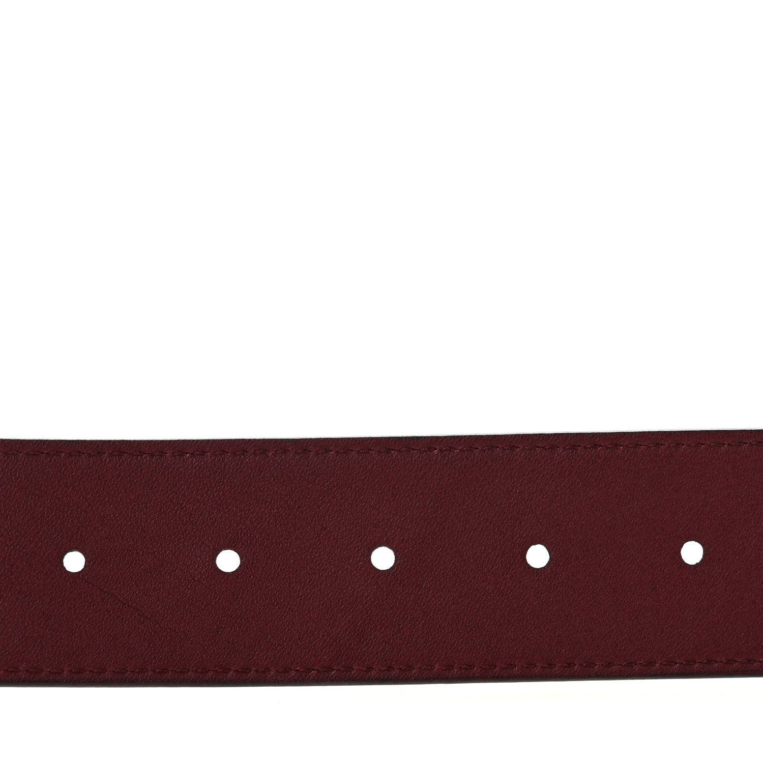 Moon Calfskin Nickel Double G 40mm Belt 75 30 Strong Red