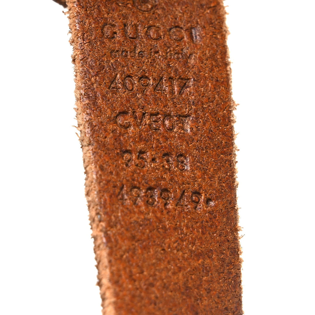 Faded Calfskin Double G Belt 95 38 Cuir