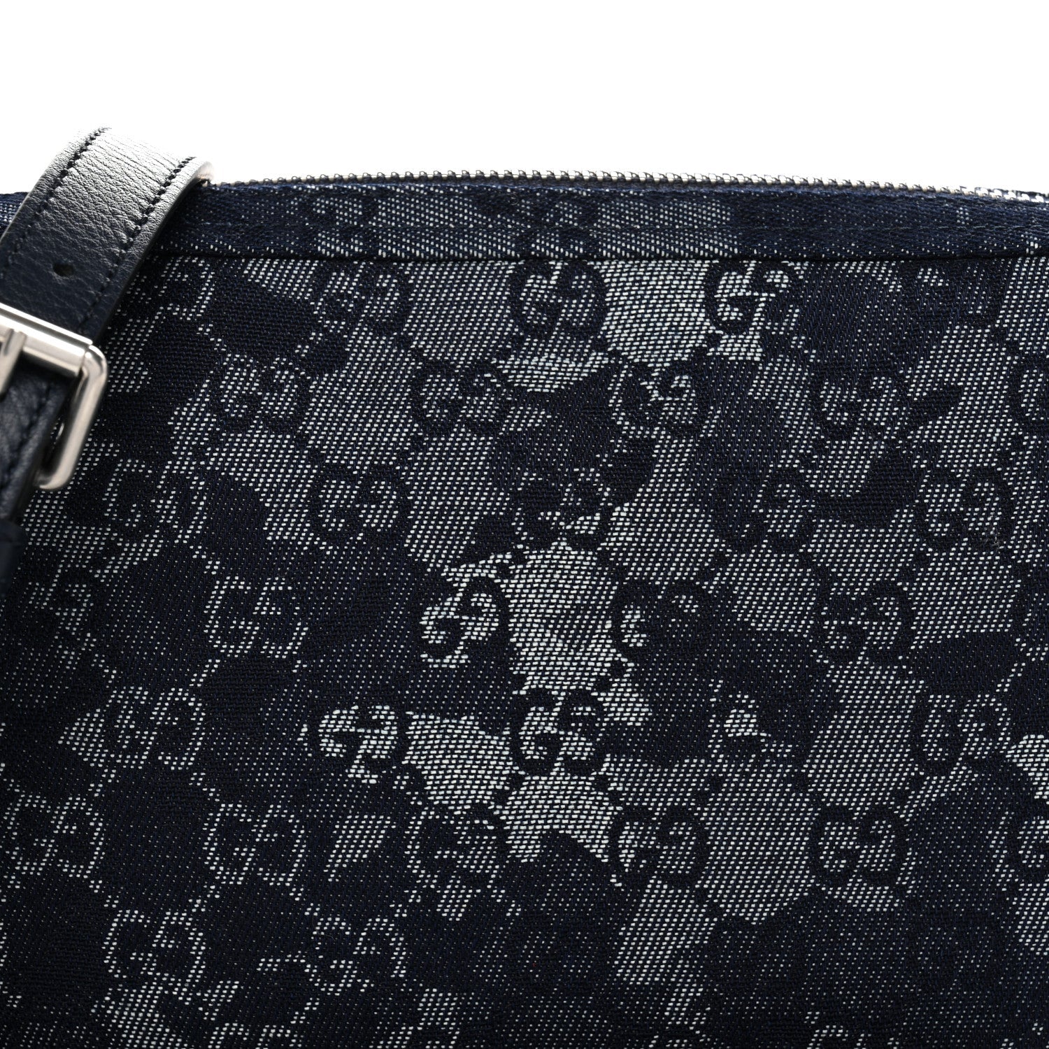 Denim GG Monogram Camouflage Small Crossbody Bag Blue