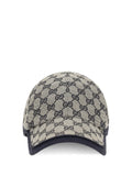 Gucci A001I24HBK4 GG-Monogram Cotton Baseball Cap — Blue