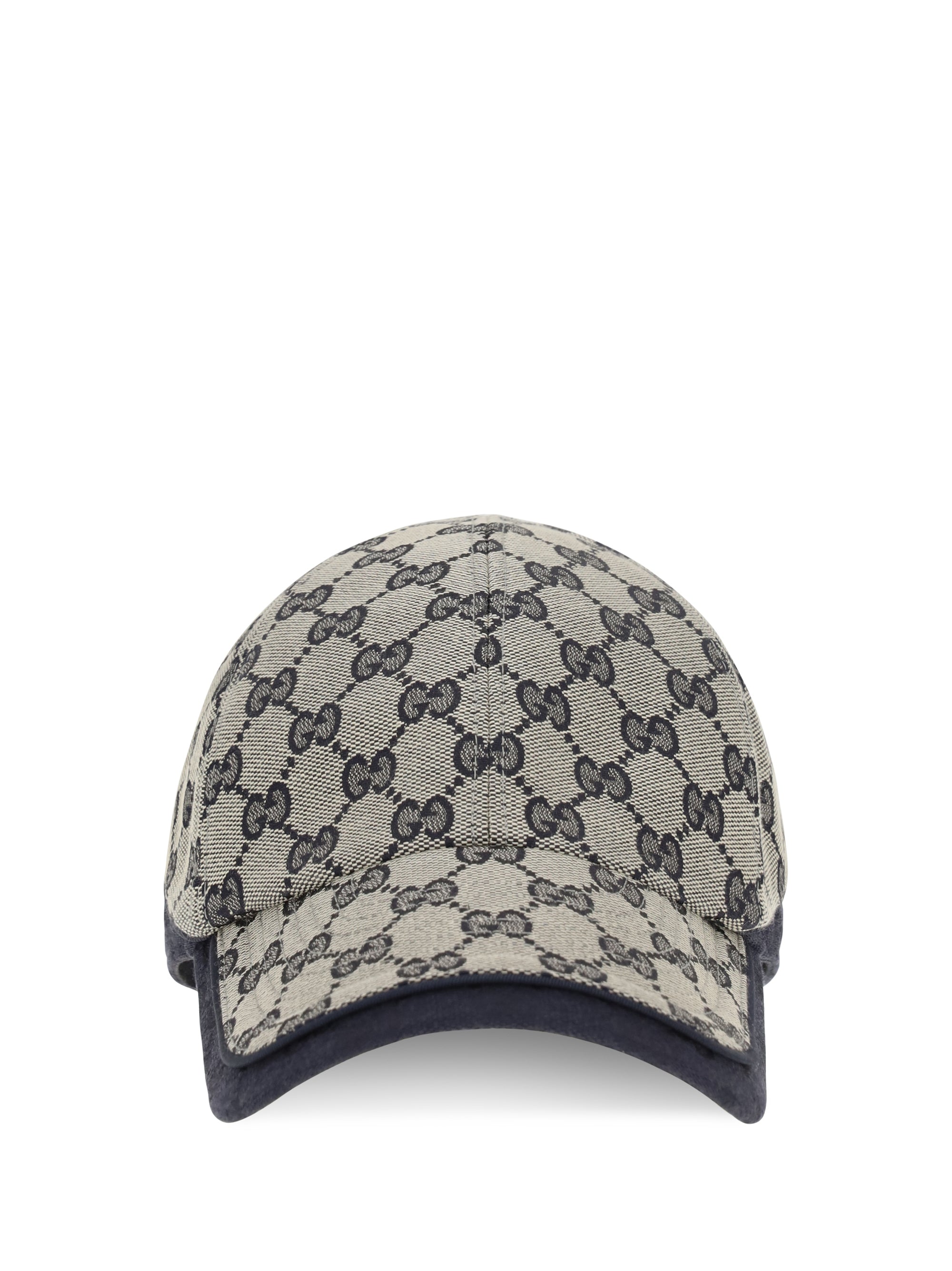 Gucci A001I24HBK4 GG-Monogram Cotton Baseball Cap — Blue