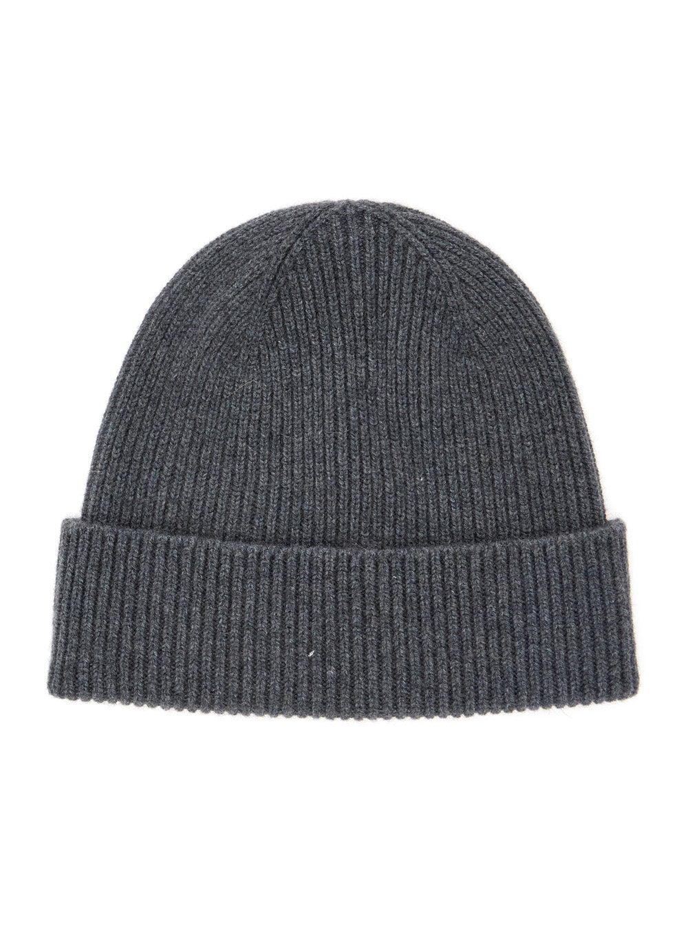 Gucci 834190 Cashmere Ribbed-Knit Beanie — Gray
