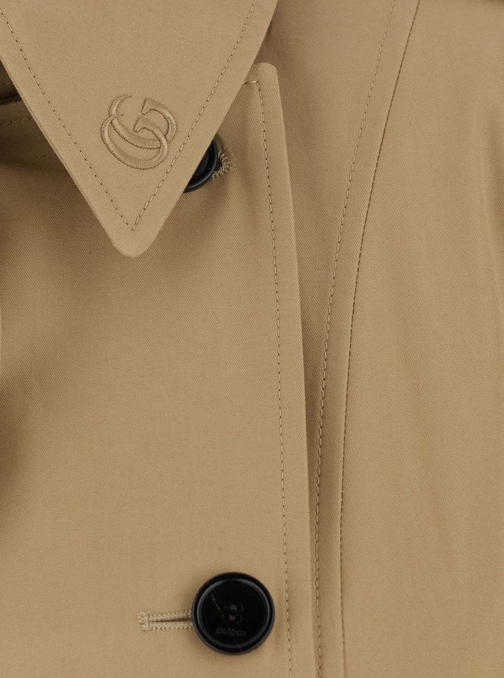 Gucci Cotton Trench Coat — Beige