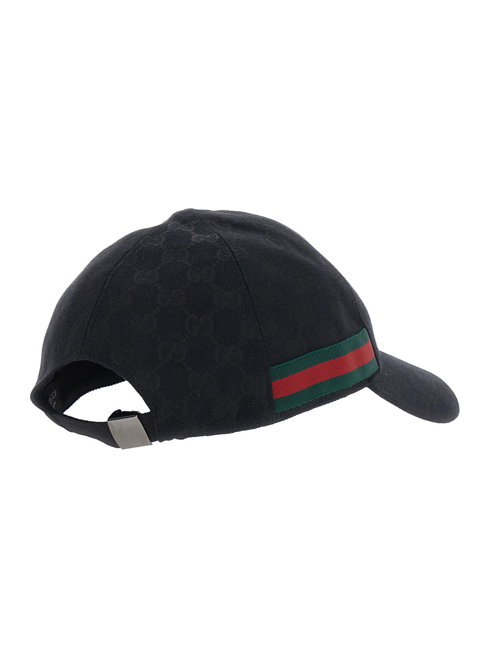 Gucci 872632 GG Canvas Web-Trimmed Baseball Cap — Black