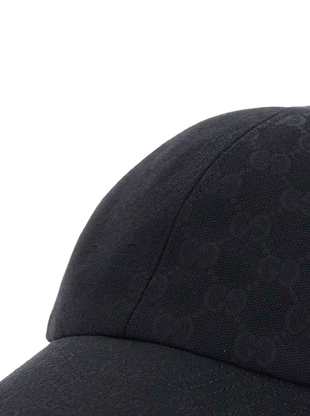 Gucci 872632 GG Canvas Web-Trimmed Baseball Cap — Black