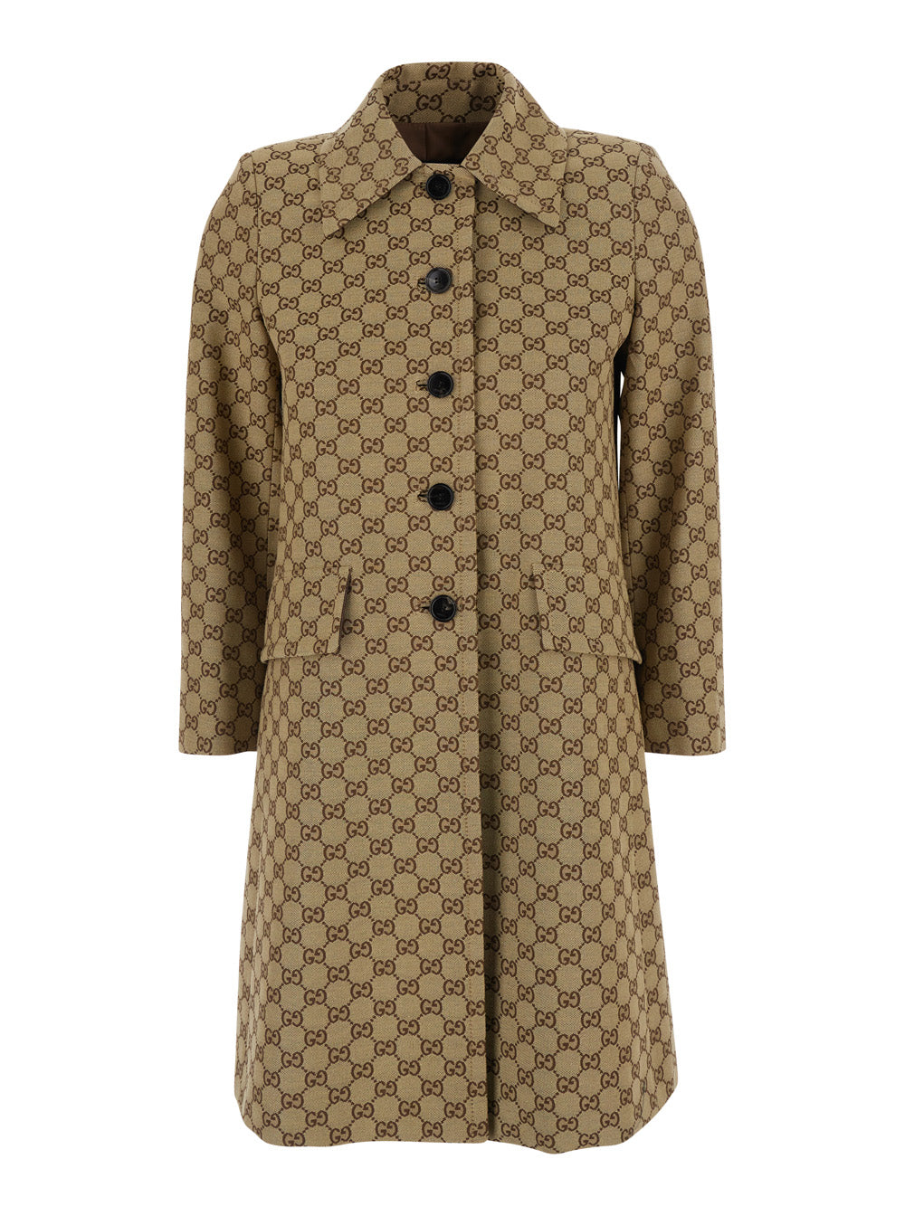 Gucci GG Canvas Coat — Beige
